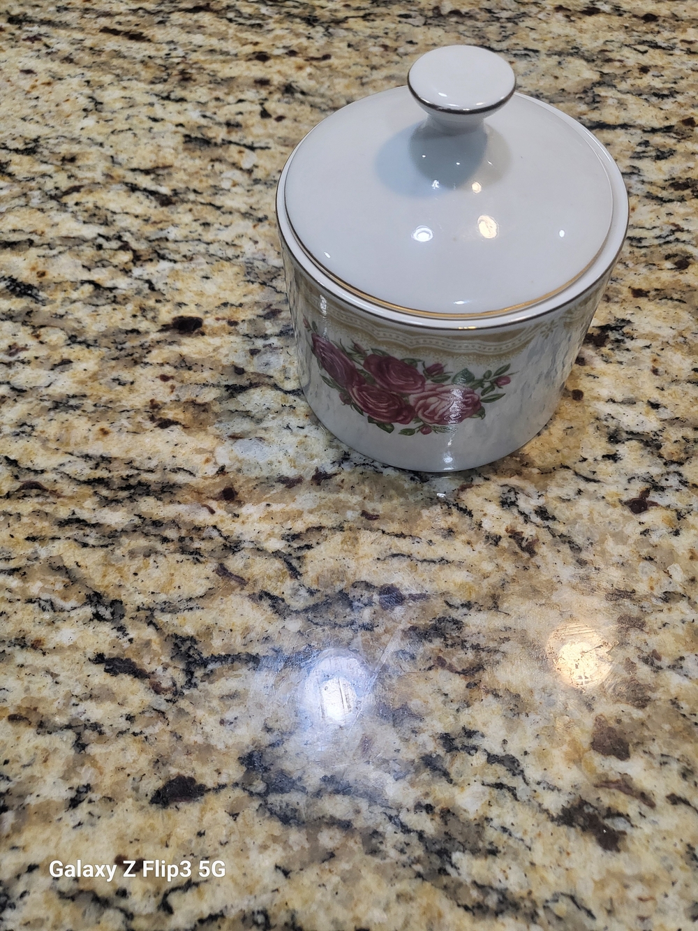 Farberware Rose Floral 4 Pc Serving Set Platter Bowl Creamer Sugar - Picture 7 of 16